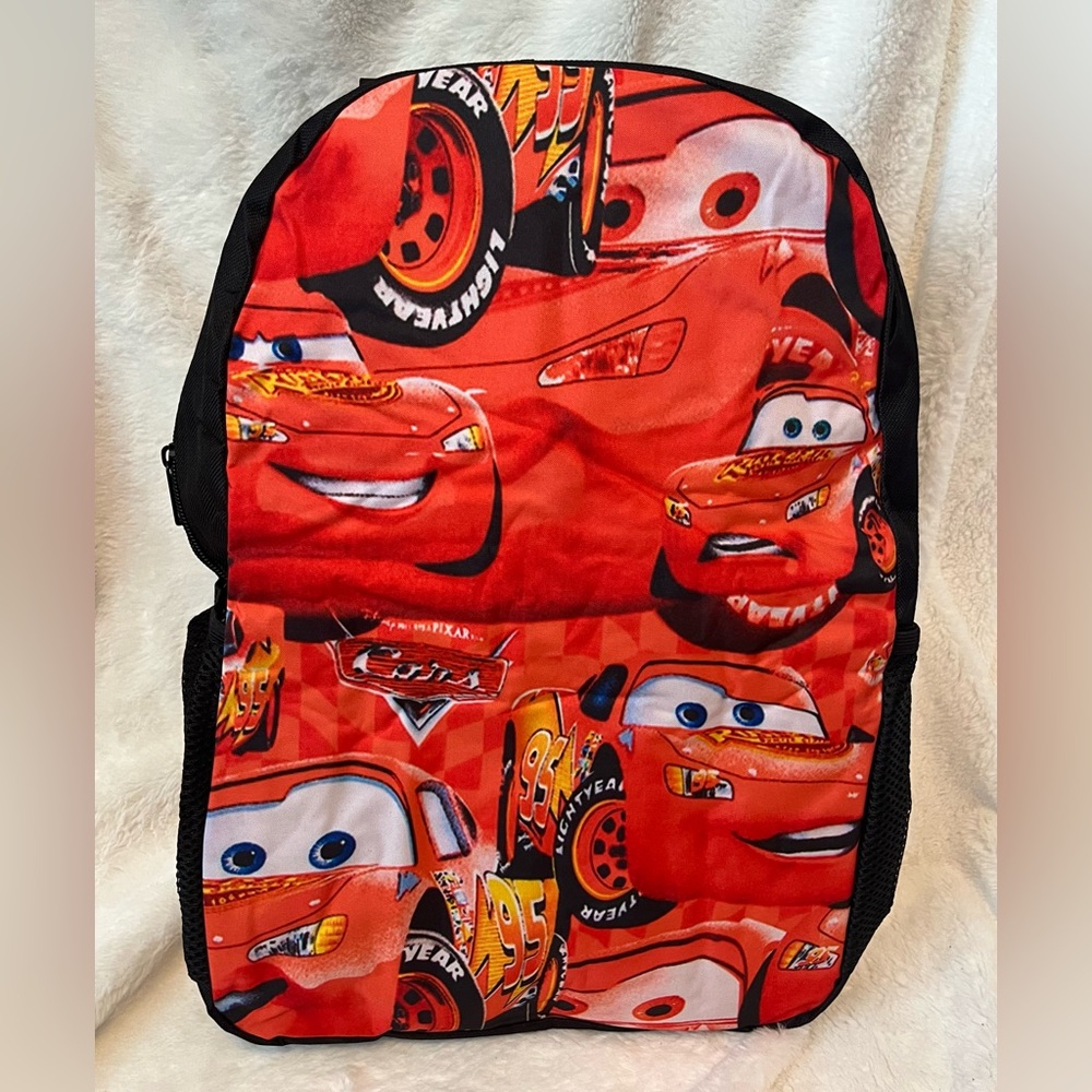 Disney Cars Lightning McQueen Backpack Full Size New